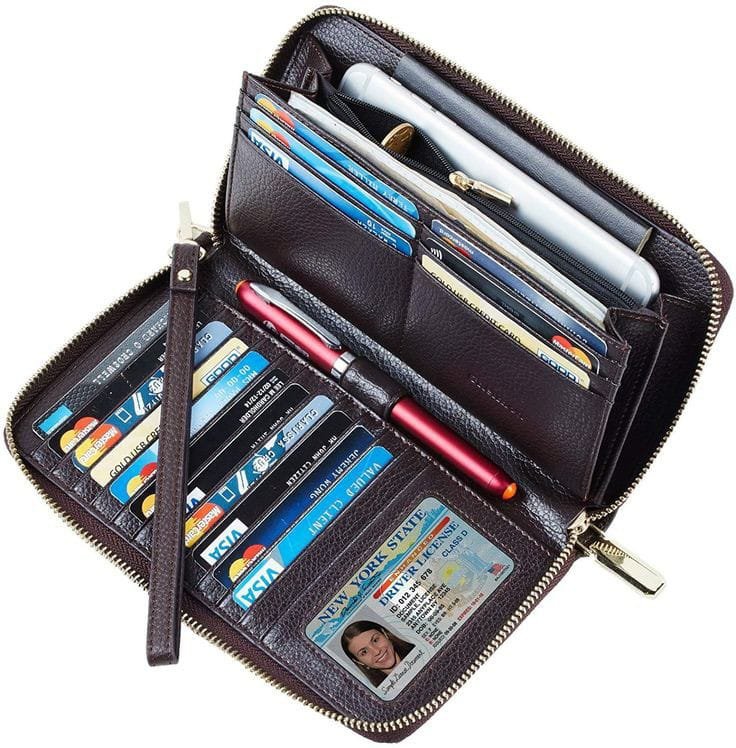 Luxurious Women's RFID Blocking Genuine Leather Wallet